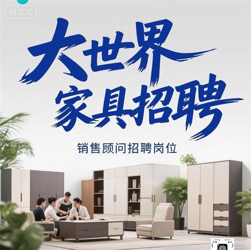 勃利县大世界家具招聘