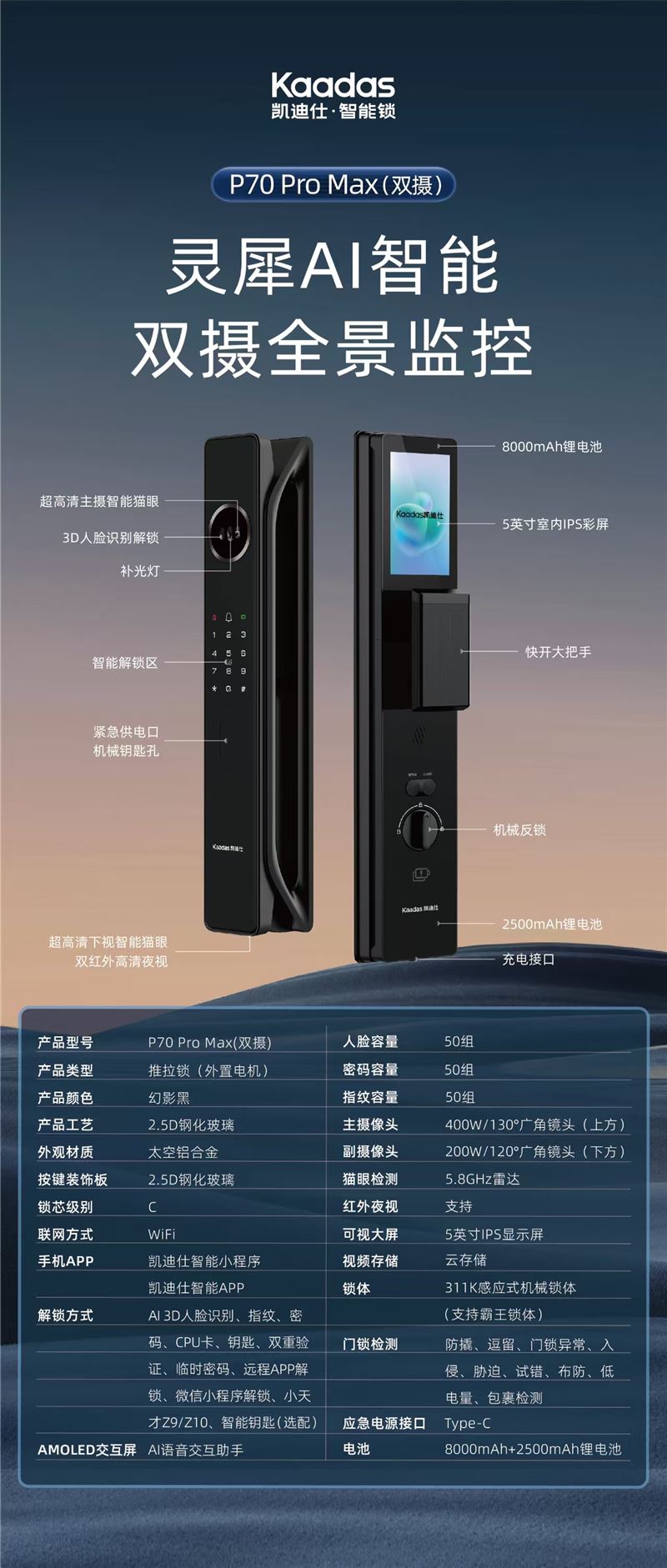 家和开锁指纹锁防盗门